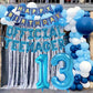 Official Teenager 13th Birthday Decorations for Boys Girls, Blue Banner Number 13 Birthday Foil Balloons for 13 Years Old Birthd