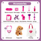 HERSITY Vet Toys Girls Doctor Kit for Kids, Veterinary Pretend Play Puppy Plush Dog Grooming Toy Medical Set Gifts for Toddlers
