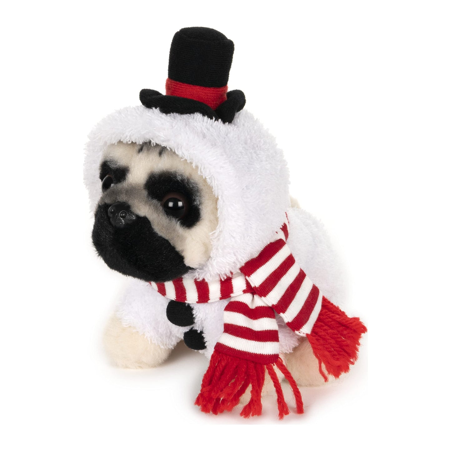 GUND Doug The Pug Snowman Plush Stuffed Animal Dog, 5", Fabric, Holiday Decor