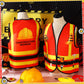 Panitay 12 Pcs Kids Community Helper Dress Up Vest Career Cosplay Cloth Toddlers Occupation Role Play Costume Supplies (Construc