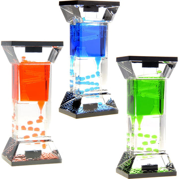 Powertrc 3 Pack Combo Liquid Motion Bubbler Sensory Fidget Toy For Desk Tops | Calming And Relaxing Adhd, Anxiety, And Autism To