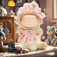 Eayaele Clothes for Labubu - 4PC Set with Shoes for 6.7 Inches Doll  enhanced Outfit with Accessories  Stylish Clothes for Labubu (NO Doll)(Pink Plaid)