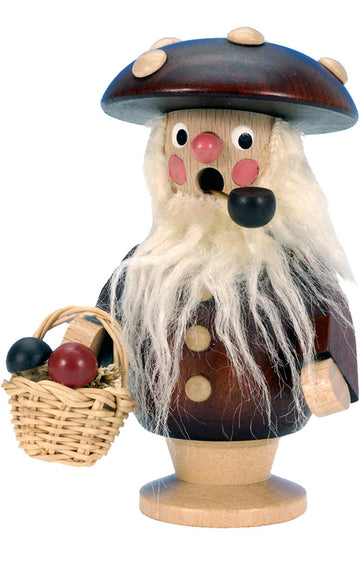 Alexander Taron Importer 35-781 Christian Ulbricht Incense Burner - Mushroom Man (Natural) - 4'' H X 3'' W X 2.5'' D, Brown