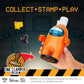 P.M.I. Among Us Crewmate Figure With Stamper | 4.5-Inch-Tall Among Us Toy + 3 Hidden Accessories| Among Us Party Favors And Play