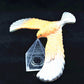 C&H Solutions Silver Wing Yellow Body Cute Balancing Bird With Clear Triangle Stand