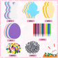 JULBEAR Easter Foam Crafts for Kids, 260 Pcs Foam Easter Foam Stickers Egg Rabbit Carrot Chick Arts and Crafts Kits, DIY Sticker