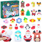 Advent Calendar 2025 with 3 Cute Jumbo and 21 Mochi Squishy Toys - 24 Days Christmas Countdown Calendar Gifts for Kids Girls Boy