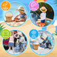 Dilabnba Collapsible Beach Buckets Set Toys, Easter Eggs Buckets, 3PCS 2.5 L Portable Silicone Foldable Pails for Camping Sandbo