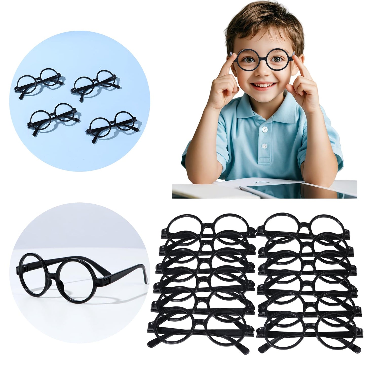 Vanblue 84Pcs Wizard Party Favors Birthday Decorations,Wand Pencils,Wizard Glasses Spiral Notebooks Goodie Bag Stuffers,Classroo