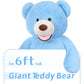 Maogolan Giant Teddy Bear Plush 6 Feet, Cute Valentines Day Teddy Bear Stuffed Animal With Smiling Face, Gift For Girlfriend Boyfriend Wife On Anniversary,Christmas Long Distance