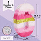 BLUE PANDA Pink and Gold Foil Number 6 Pinata - 6th Birthday Party Decoration - Small 16.5 x 11 Inches Candy Holder