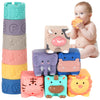 Baby Blocks&Balls 6 To 12 Months And Up Soft Building Stacking Block 18Pack,Stackingtoys For Toddlers, Sensory Montessori Teethi