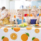 Tudomro 3 Pcs Little Cutie Party Tablecover, Fruit Orange Tablecloth for Cutie is on The Way Birthday Party, Baby Shower, Summer