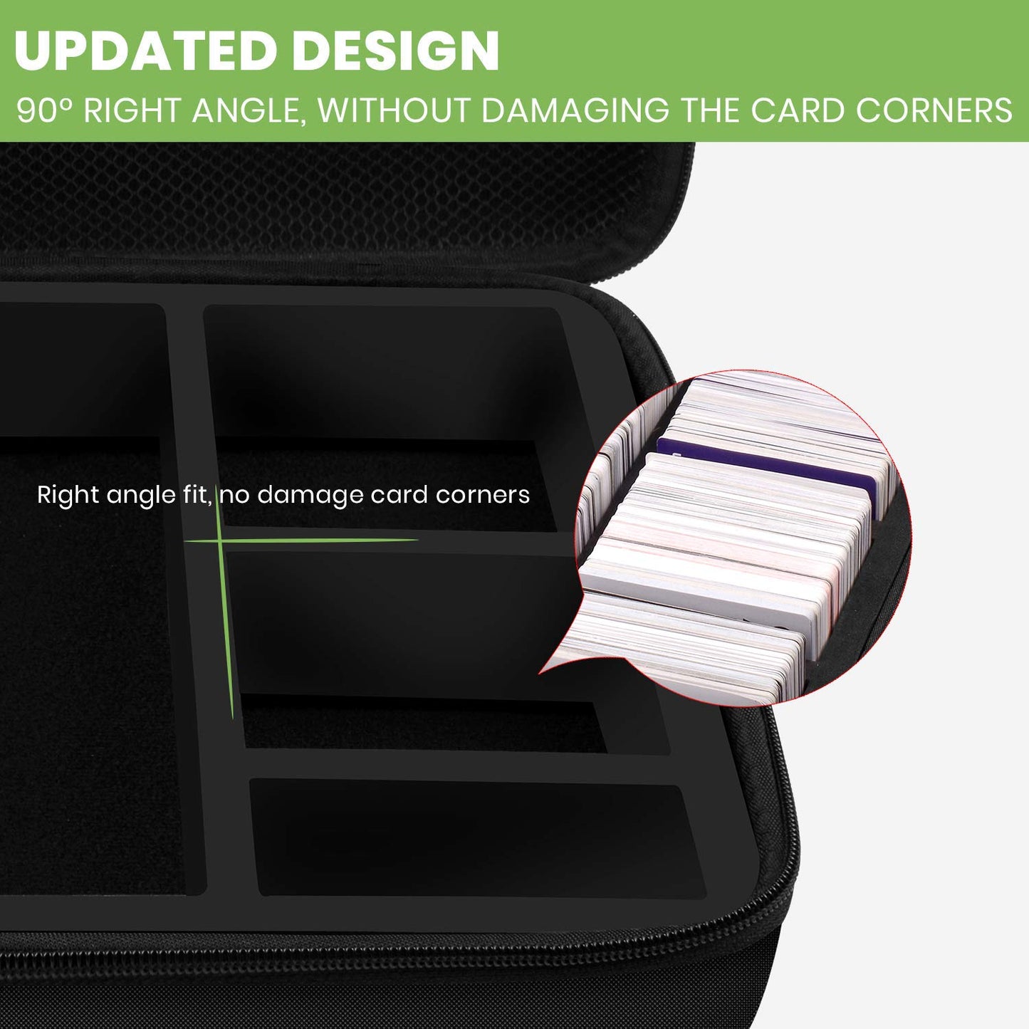 Card Deck Case For Trading Cards, Card Storage Box Holder For Magic The Gathering Booster/For Cards Against Humanity/For Cah Tcg Mtg Commander/For Yugioh/Football/Topps Sports Collectible Cards(Black)