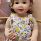 TERABITHIA 22 Inches Cute Lifelike Happy as Can be Reborn Baby Doll Crafted in Full Body Silicone Vinyl Anatomically Correct Realistic Smiling with Teeth Newborn Toddler Dolls Washable Girl WW01379-b