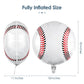 Durony 12 Pieces 18 Inches Baseball Balloons Baseball Themed Party Decorations Foil Mylar Baseball Balloons For Birthday Party S