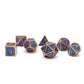 Baojingli Metal Dice Set for D&D, Alloy Steel, Glitter Bronze Finish, Ideal for RPGs and Tabletop Games