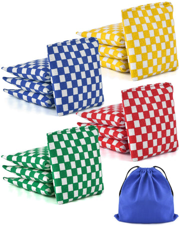 TINDTOP Mini Bean Bags for Tossing - 3.1 x 3.1  16 Pack Cornhole Outdoor Toss Gaming Colorful Canvas Bean Bags Carnival Games Kids Beanbags tossing Games for Kids