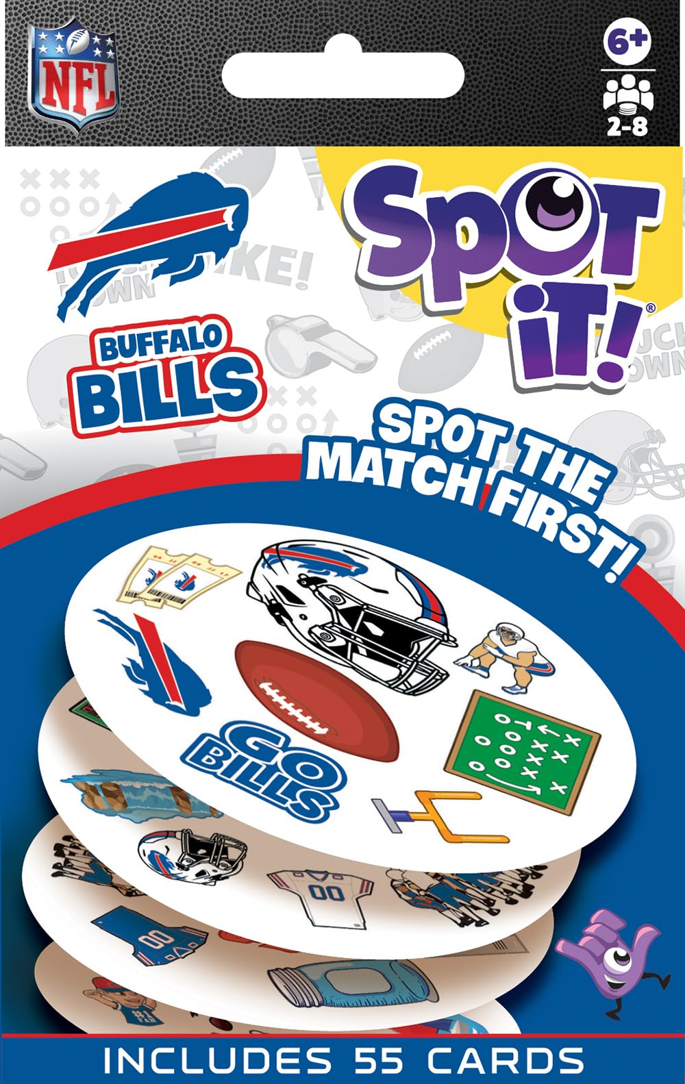 Masterpieces Officially Licensed NFL Buffalo Bills Spot It Game for Kids and Adults