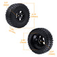 Hobbypark 4-Pack 120mm / 4.7 Inch Outer Diameter Tires & Wheels Foam Inserts 12mm Hex for Traxxas Slash 4x4 2WD BL-2S 1/10 Short