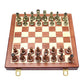 Large Metal Deluxe Chess Retro Copper Plated Alloy Chess mature-themed Set Board Game Portable Wooden Box Storage Folding  2 Players Chess Set