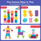 Tooybing Montessori Wooden Lacing Beads Toys For 2 3 4 Year Old Toddler Kids, Sequencing & Stacking Block Toy With Storage Box,
