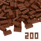 Unirolic Classic Building Bricks, 200 Piece 2X4 Building Blocks Stem Creative Building Toys Compatible With All Major Brands, Moc Building Bricks Diy Play Set For Kids Age 6+ (Brown)
