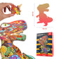 Has Floor Puzzles For Ages Kids 4-10, 48 Pcs Double-Sided Dinosaur Puzzles, Unique Large Pieces Irregular Shape Jigsaw Puzzle For Children(T-Rex)