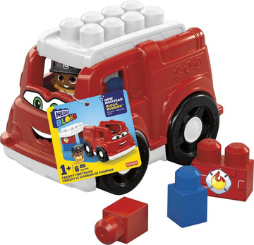 Mega Bloks First Builders Freddy Fire Truck Gcx09, Building Toys For Toddlers (6 Pieces)
