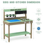 Mederra Kids Play Kitchen, Wood Mud Kitchen with Water Play Set & Cooking Toys for Outdoor, Gift for 3~8