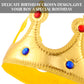 WILLBOND Birthday King Crown, Birthday Sash and Button Pins Party Accessory Set for Boys Kids Party Decorations
