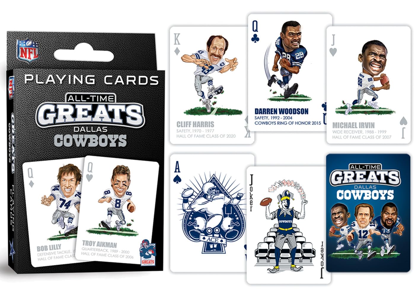 Dallas Cowboys All Time Greats Playing Cards