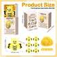 Wettarn Bee Gifts Stress Balls - 24 Sets with Inspirational Gift Boxes, 1.57 x 1.42 inches, Perfect for Office Stress Relief