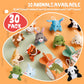 Atfunshop Valentines Day Gifts For Kids With Animal Plush Toys 30 Pack Valentines Mini Keychains And Heart Gift Box In Bulk Exchange For Toddlers Girls Boys School Class Classroom Party Favors