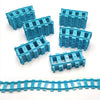 City Train Tracks Rail Road Station Train Accessories Blue Straight Curve Tracks (26 X Straight, 16 X Curve) Building Toy For Ch