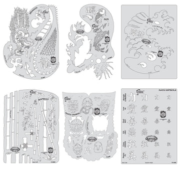 Artool Freehand Airbrush Templates, Kanji Master Mini Series