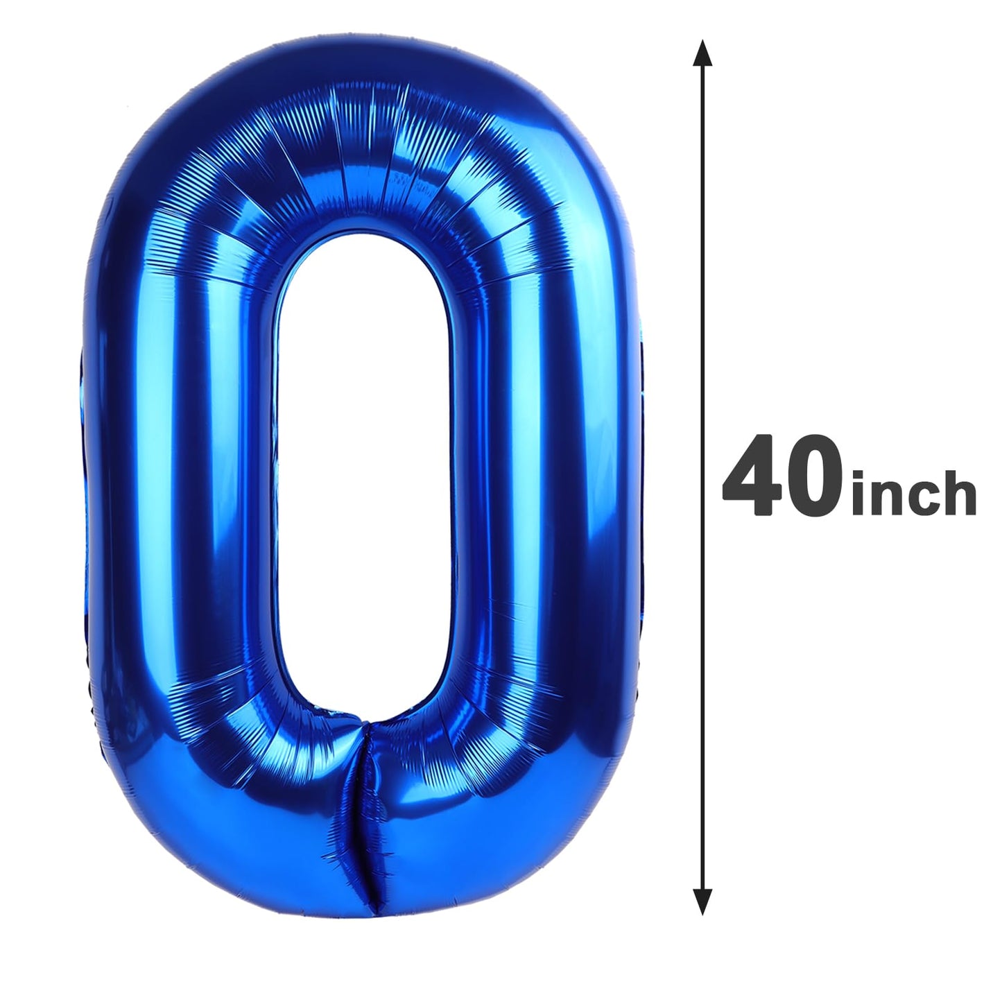 Big Navy Blue 0 Number Balloon 40 Inch, Foil 0 Number Balloons, Number Zero Balloons For 10 20 30 40 50 60 70 80 90 100 Women Me