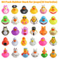 Motiloo 60 Pcs Rubber Ducks,Mini Jeeps Rubber Duckie Toys For Kids Bulk Bath Shower Toys, Birthday Gifts, Holiday Party Favors
