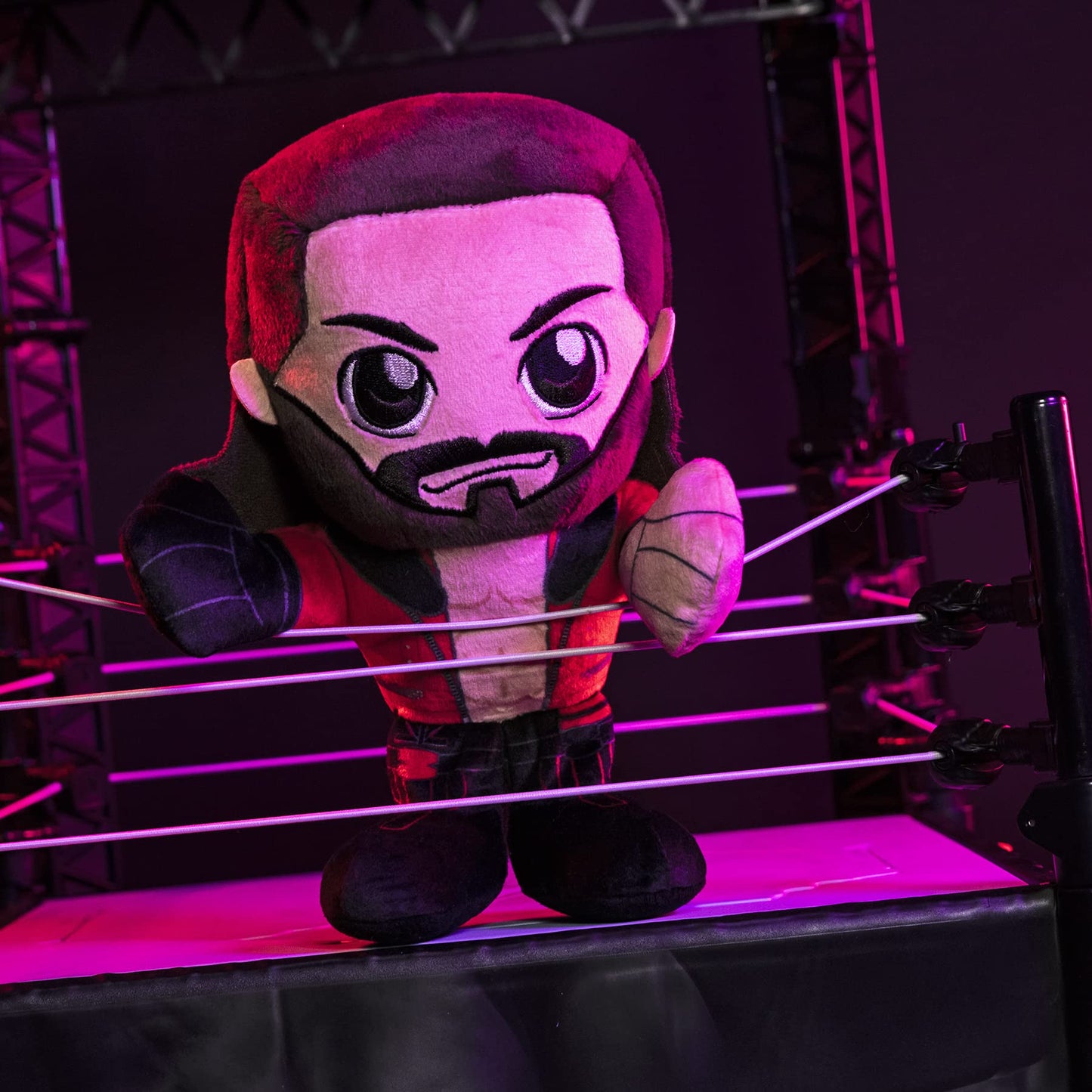 Bleacher Creatures WWE Seth Rollins Plush - 8" Soft Chibi Wrestling Doll, Crystal Velboa Polyester, Seth Rollins Color