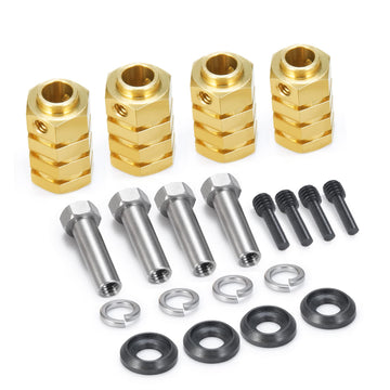 Rclions 12Mm Brass Wheels Spacers +20Mm Extension Wheel Hubs Hex For Trx4 1/10 Rc Crawler Truck Car