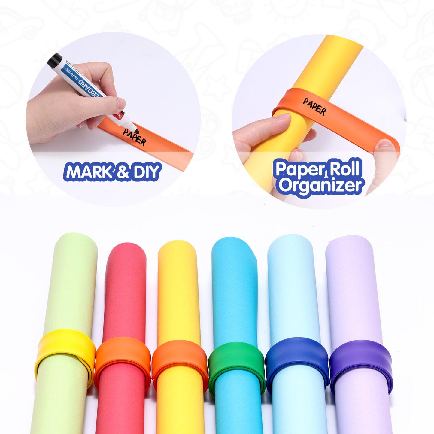 LovesTown 12PCS Slap Bracelets Bulk, Colorful Snap Bracelets Silicone Slap Bracelets for DIY Goodie Bag Fillers School Classroom