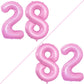 GOER Jumbo Foil Balloons for 28th & 82nd Birthday, 42 Inch, Light Pink, Polypropylene