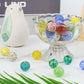 Lovestown 60Pcs Colorful Glass Marbles, 5/8Inch Mixed Color Marbles Glass Marbles For Kids Marlbes Games Retro Toys Vase Fillers