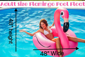 Giftexpress 48' Inflatable Flamingo Pool Float, Swim Party Toys, Fun Beach Floaties, Summer Pool Lilo Lounger For Adults & Kids, Pool Party Favor (2)