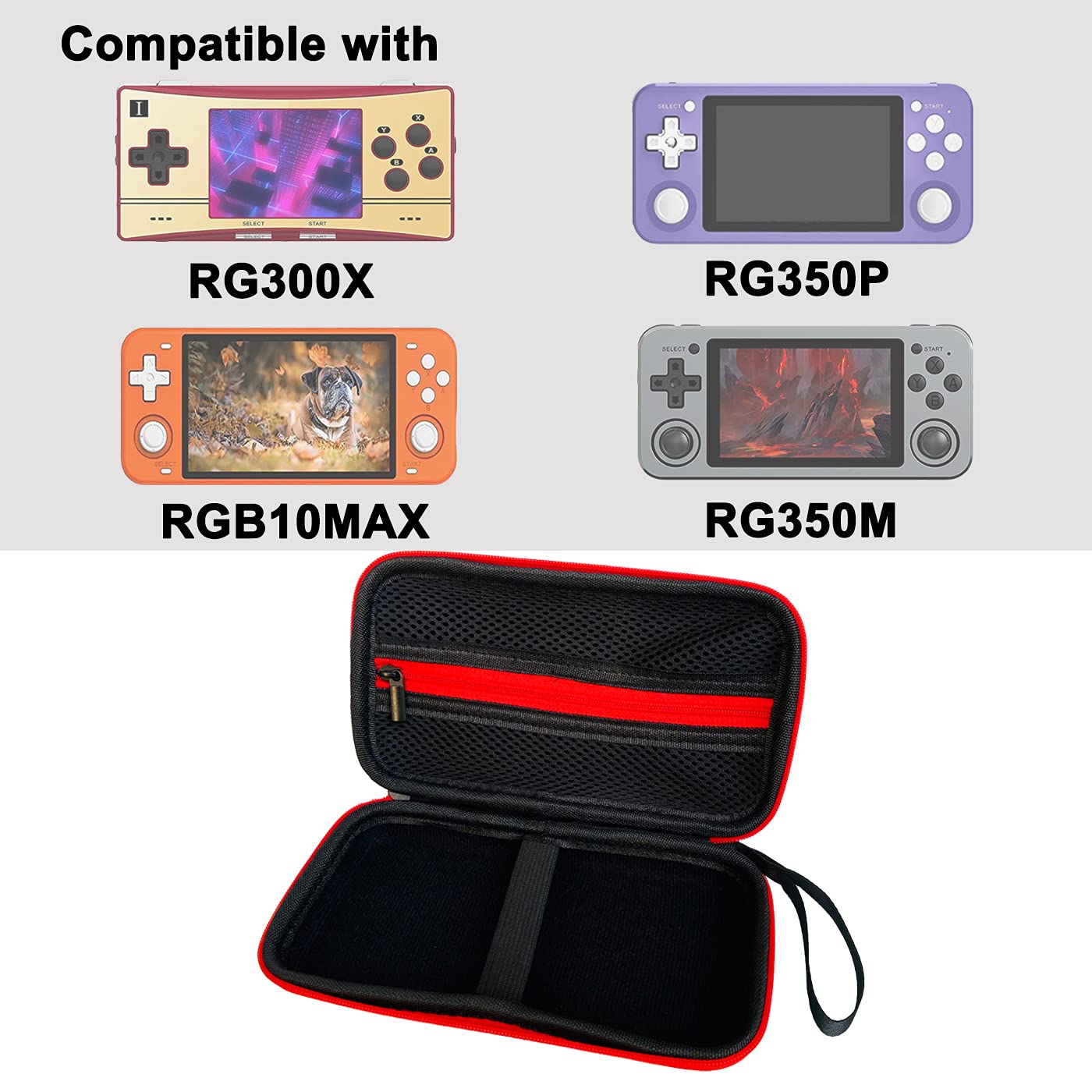 Rawecud Hard Carrying Case For Rg351Mp Rg300X Rg351M Rg351P Portable Handled Game Console And Rgb10 Max Video Game Console Stora