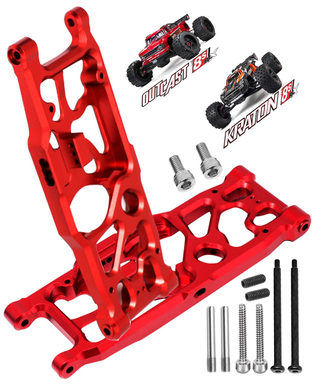 ARRCat Upgrades Part for 1/5 Arrma Outcast 8S BLX/KRATON 8S BLX,2PCS Aluminum Rear Lower Arms Upgrades Parts Hop-up for 1/5 Arrm