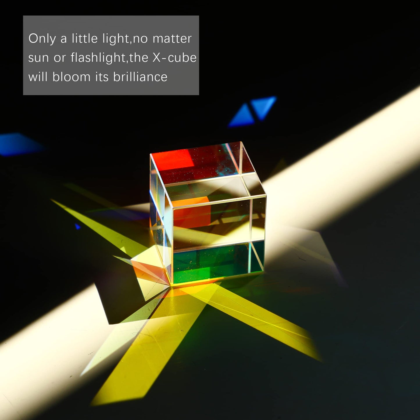 Hdcrystalgifts 20Mm Rgb Dispersion Prism Optical Glass X-Cube Prism For Teaching Light Spectrum Physics- Gift Of Light