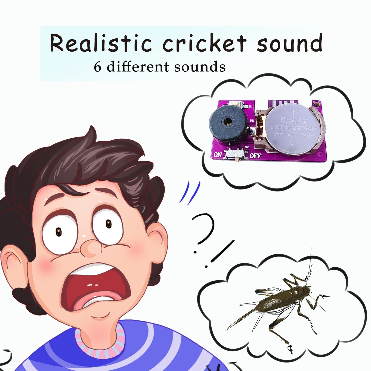 Ybyledonico Cricket Noise Maker Prank (6 Pack), Hidden Pranks Beeping Several Months, Funny Office Pranks For Adults