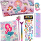 Le Delite 3D Cartoon Stationery Pencil Bag Storage Case Large Capacity For Kids School Set With Diary,Pen,Pencil,Scale,Eraser & 