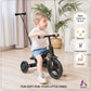 KRIDDO 4-in-1 Kids Tricycle for 1.5 to 3 Yea Old with Parent Steering Push Handle, 12 Inch Front Wheel Trike, Toddler Balance Bi